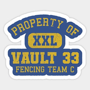 Property of Vault 33 Sticker